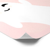 Poster Baby shower des petits fantômes d'Halloween rose (Coin)