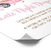 Poster Baby shower des plongeurs de nuit citrouille Pink  (Coin)