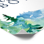 Poster Baby shower des Rocheuses C'est un petit panneau (Coin)