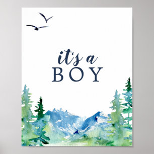 Poster Baby shower des Rocheuses C'est un petit panneau