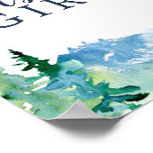 Poster Baby shower des Rocheuses C'est une petite fille (Coin)