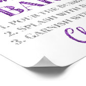 Poster Baby shower des signes de la barre mère-osa Silver (Coin)