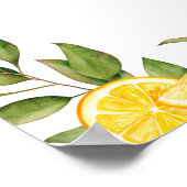 Poster Baby shower d'été au citron Combien de gouttes de (Coin)