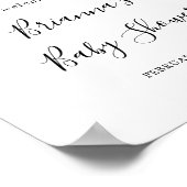 Poster Baby shower d'été coloré tropical Bienvenue (Coin)