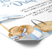 Poster Baby shower d'été de Blue Beach Diaports nocturnes (Coin)