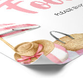 Poster Baby shower d'été de Pink Beach (Coin)