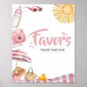 Poster Baby shower d'été de Pink Beach Privilèges (Devant)