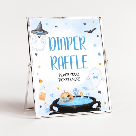 Poster Baby shower d'Halloween Boo-y Raffle de couche