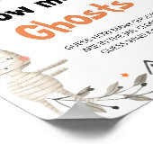 Poster Baby shower d'Halloween mignon Devinez combien de  (Coin)