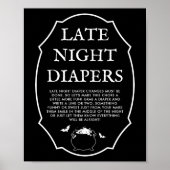 Poster Baby shower d'Halloween noir Diaporama nocturne (Devant)