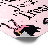 Poster Baby shower d'Halloween rose Pas de traits Juste T (Coin)