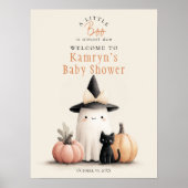 Poster Baby shower D'Halloween Un Petit Bois À Venir (Devant)