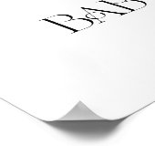 Poster Baby shower d'hiver à feuillage persistant Bienven (Coin)