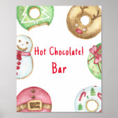 Poster Baby shower d'hiver Barre de chocolat chaud (Devant)
