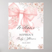 Poster Baby shower d'hiver de Bow Rose (Devant)