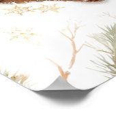 Poster Baby shower d'hiver de l'ours des bois à l'extérie (Coin)