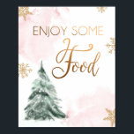 Poster Baby shower d'hiver Froid Hors Snowflakes Nourritu<br><div class="desc">♥ Un merveilleux ajout à votre décor de fête! Thème hiver.</div>