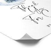 Poster Baby shower d'hiver Merci pour venir (Coin)