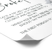 Poster Baby shower d'hiver My Water Broke Jeu SIGNE (Coin)