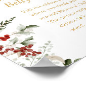 Poster Baby shower d'hiver Quelle taille fait le Signe ve (Coin)