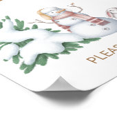 Poster Baby shower d'hiver Symbole Faveurs (Coin)