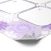 Poster Baby shower D'Hiver Violet Devinez La Date D'Échéa (Coin)