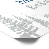 Poster Baby shower d'hiver Welcome Party (Coin)