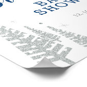 Poster Baby shower d'hiver Welcome Party (Coin)