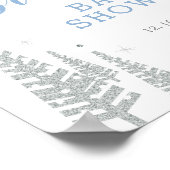 Poster Baby shower d'hiver Welcome Party (Coin)