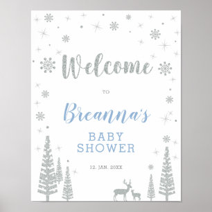 Poster Baby shower d'hiver Welcome Party