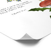Poster Baby shower Diaper raffle champignons sauvages (Coin)