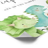 Poster Baby shower Dinosaures Devine Combien de Diapeurs  (Coin)