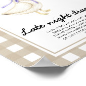 Poster Baby shower d'oie - Late nuit couches jeu (Coin)