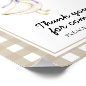 Poster Baby shower d'oie - Merci à venir (Coin)