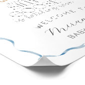 Poster Baby shower d'oie stupide Bienvenue (Coin)