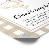 Poster Baby shower d'oie stupide - Ne dites pas bébé (Coin)