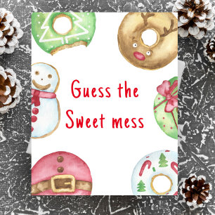 Poster Baby shower donuts d'hiver Devine le doux désordre