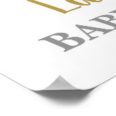 Poster Baby shower d'ours bleu Teddy Boy Panneau de bienv (Coin)