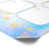 Poster Baby shower Dragon Bleu Date d'échéance Calendrier (Coin)