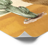 Poster Baby shower du désert de Holy Cow Boho Cactus Bien (Coin)