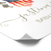 Poster Baby shower du drapeau américain de l'armée (Coin)