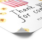 Poster Baby shower du maïs soufflé - Merci à venir (Coin)