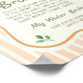 Poster Baby shower du marché agricole Mon eau Broke (Coin)