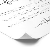 Poster Baby shower Élégant Un Message Du Signe Bump (Coin)