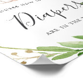 Poster Baby shower éléphant Devine combien de plongeurs (Coin)