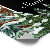 Poster Baby shower en bois neigeux et pin forestier Affic (Coin)