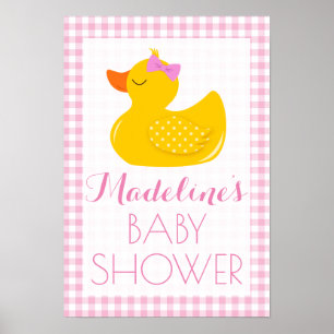 Poster Baby shower en caoutchouc