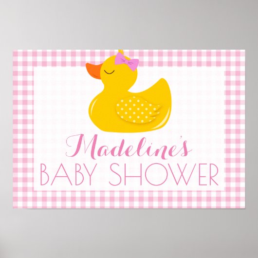 Poster Baby shower en caoutchouc (Devant)