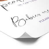 Poster Baby shower en coquille de perle Les bébés sont do (Coin)