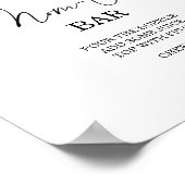 Poster Baby shower feuille Momosa bar (Coin)